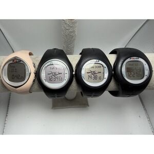 Polar F6 Fitness Watch Only Lot Of 4 New Batteries Pre-owned Black Pink